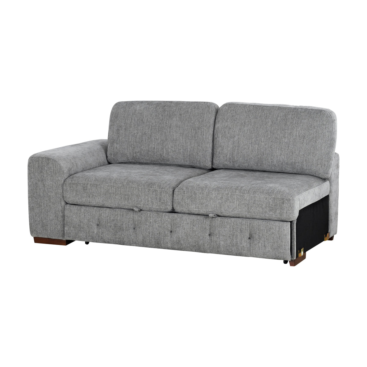 Raife Gray 4-Piece Sectional with Right Chaise and Pull-out Bed by Homelegance at Eve Furniture