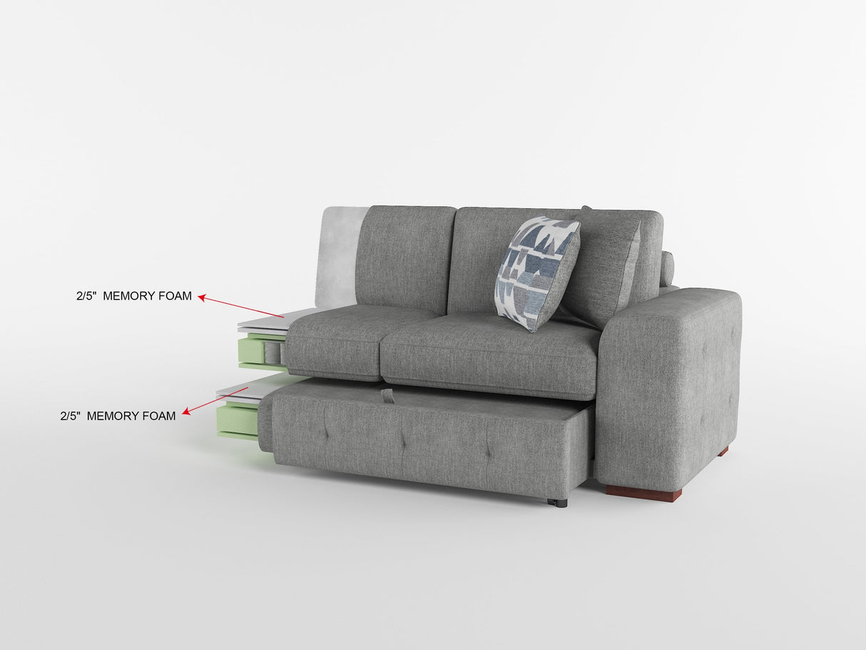 Raife Gray Storage Ottoman by Homelegance at Eve Furniture