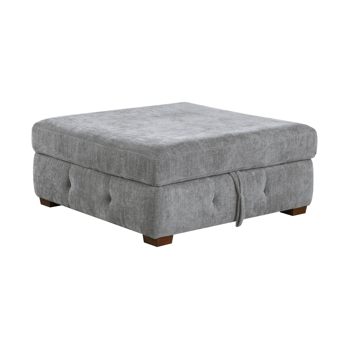 Raife Gray Storage Ottoman by Homelegance at Eve Furniture