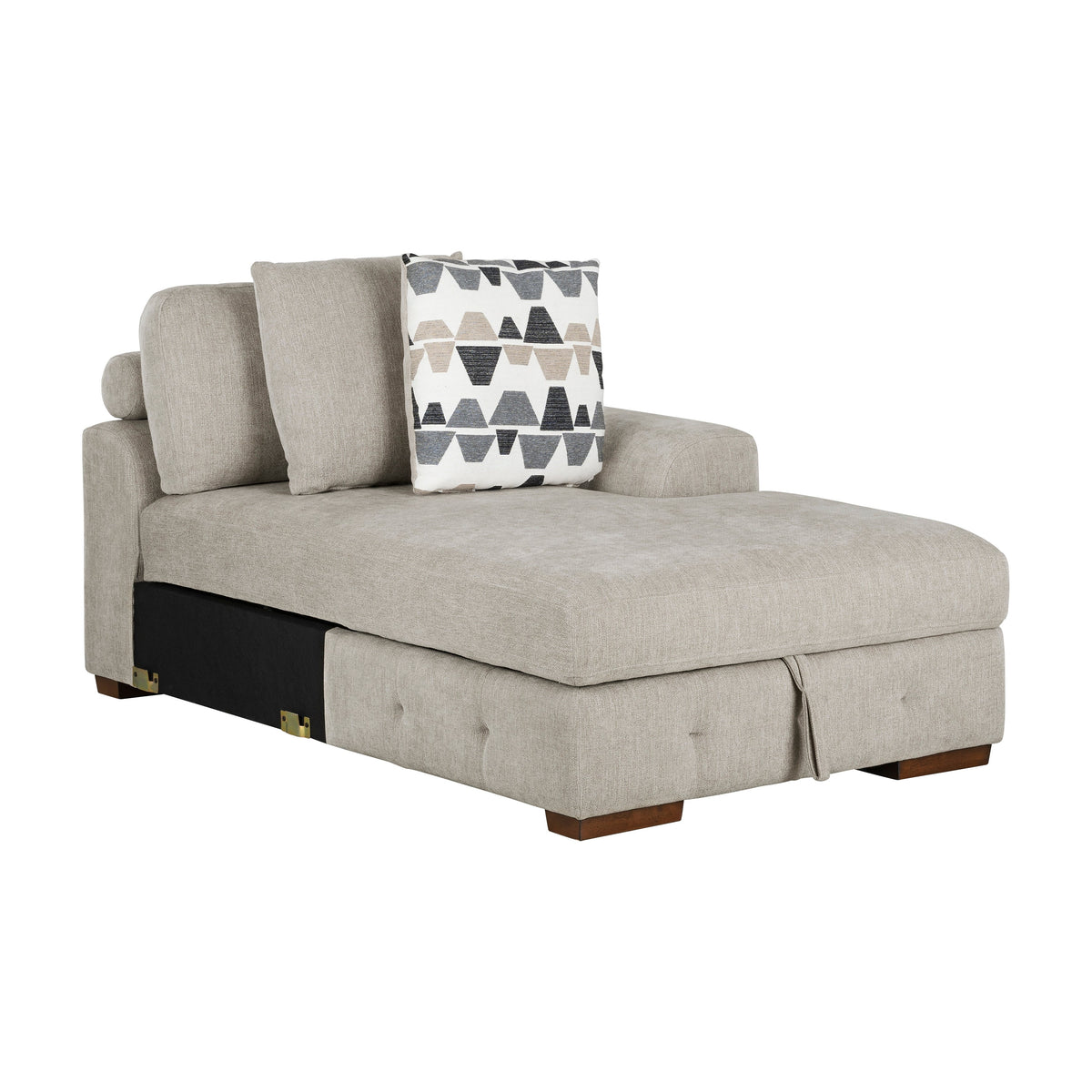 Raife Taupe 3-Piece Sectional with Left and Right Chaise by Homelegance at Eve Furniture