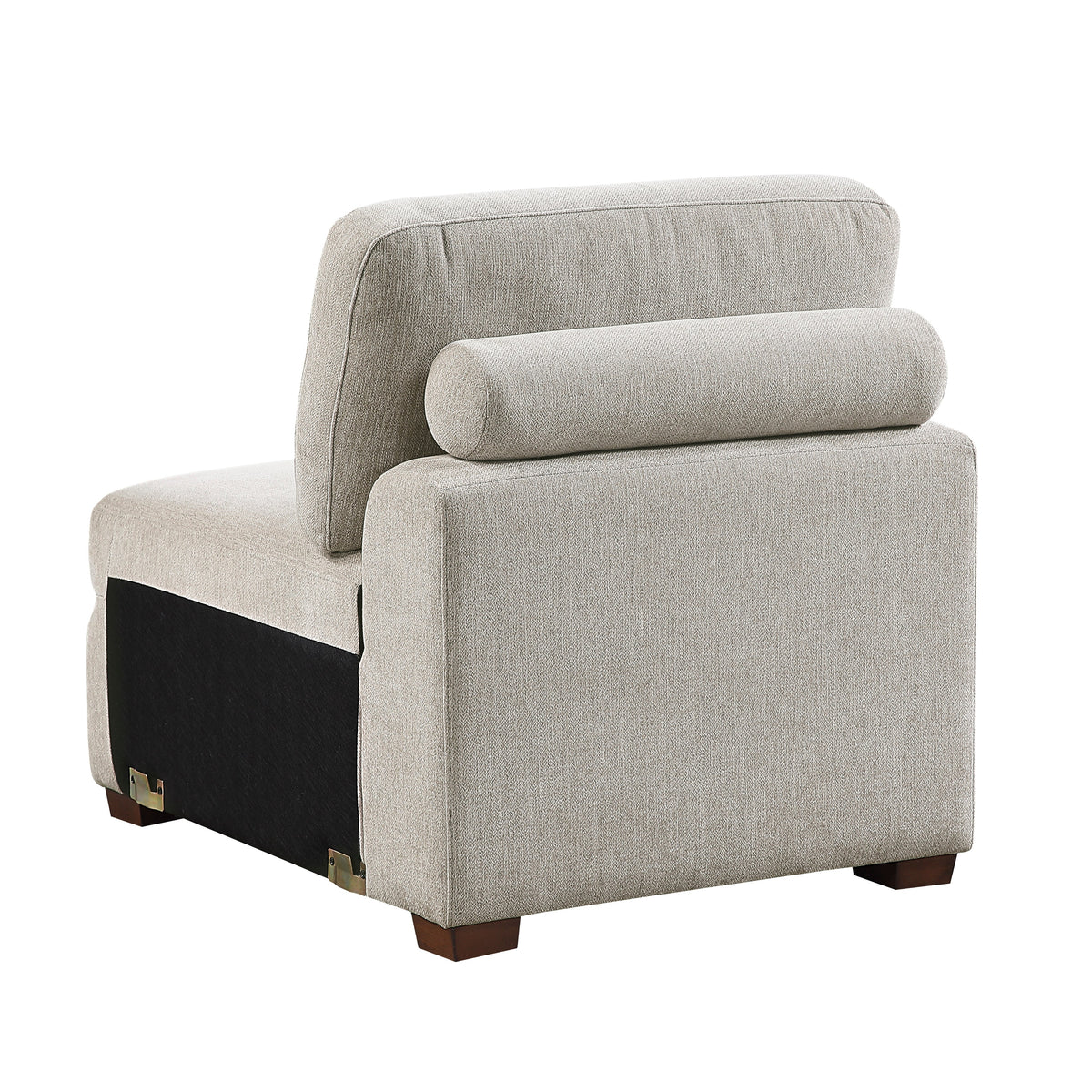 Raife Taupe 5-Piece Sectional with Right Chaise and Pull-out Bed by Homelegance at Eve Furniture