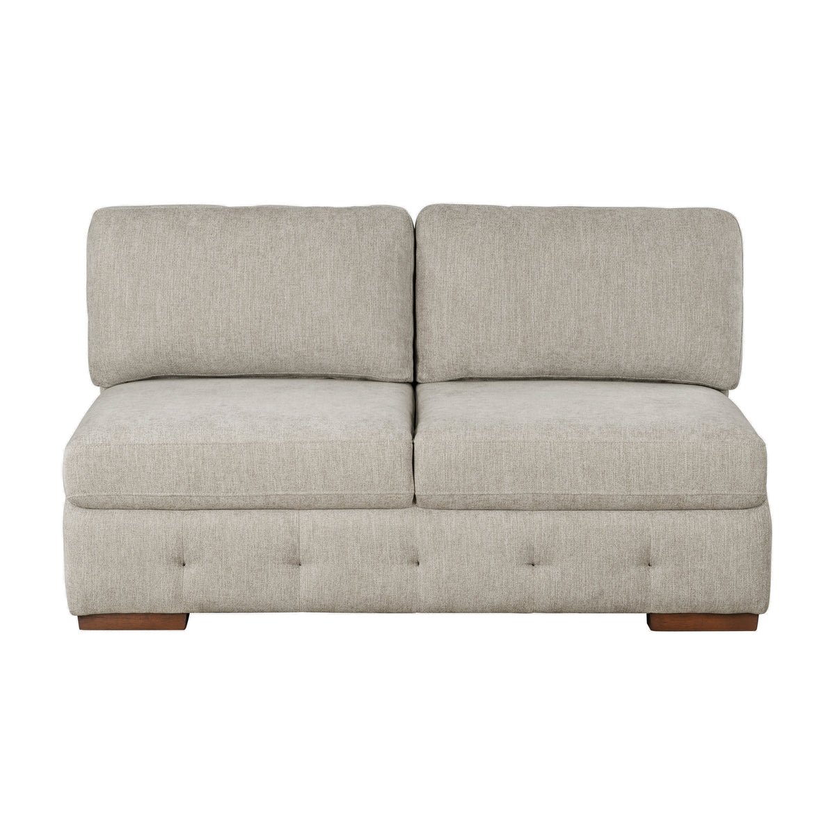 Raife Taupe 5-Piece Sectional with Right Chaise and Pull-out Bed by Homelegance at Eve Furniture