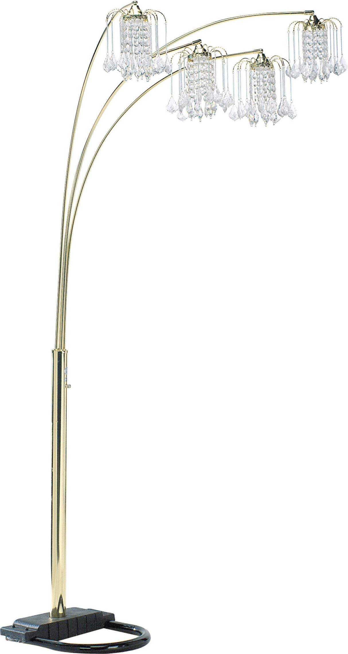 Rain Drop Arc Gold 84" Floor Lamp by Crown Mark at Eve Furniture