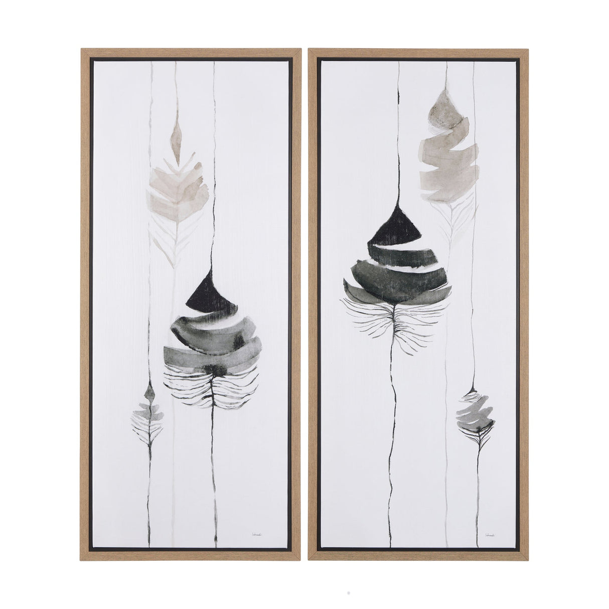 Rain of Leaf II by Mercana Studio a Hand Embellished Textured Framed Canvas by Mercana at Eve Furniture