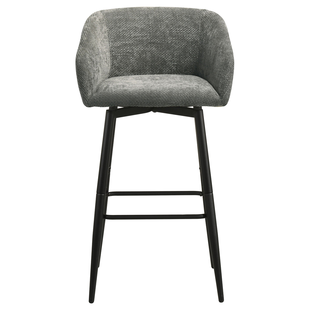 Rainer Charcoal Fabric Upholstered Swivel Bar Chair (Set of 2) by Coaster at Eve Furniture