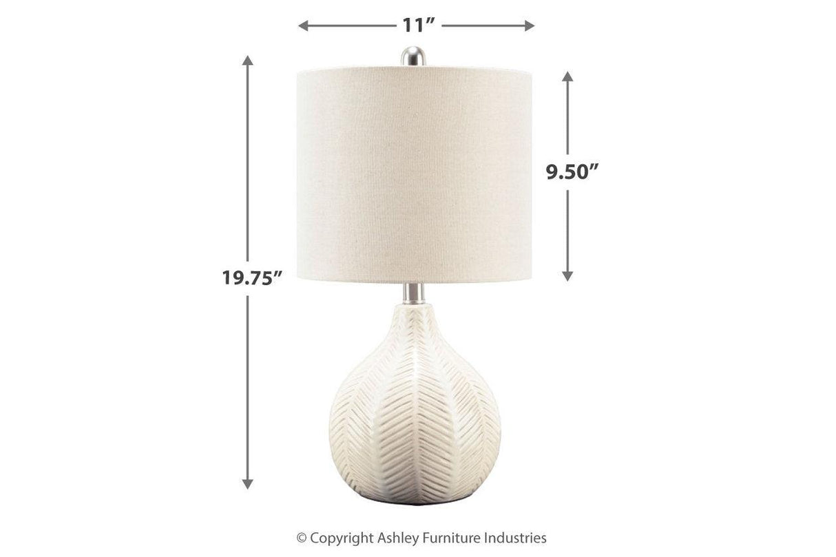 Rainermen Off White Table Lamp by Ashley at Eve Furniture