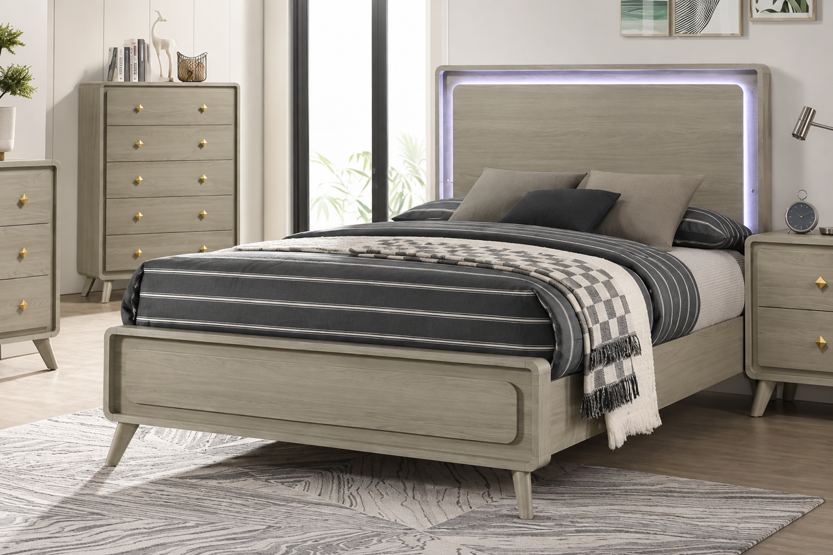 Rainier Gray Queen Bed by Furniture of America at Eve Furniture