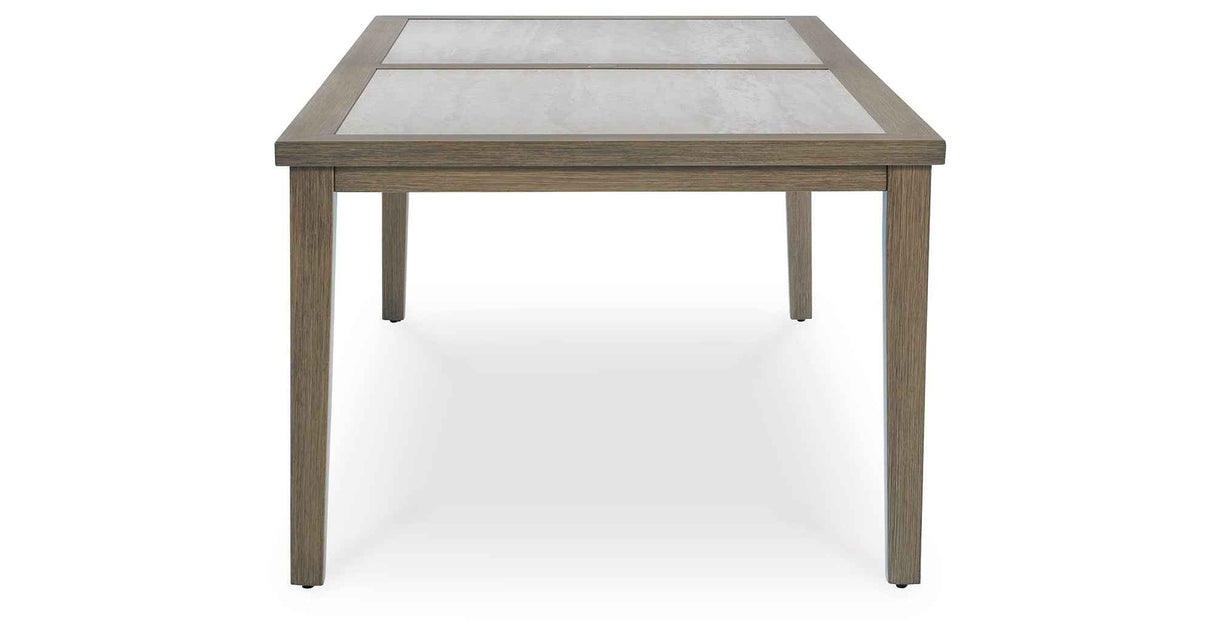 Rainier Ranch Brown/Beige Outdoor Dining Table and 4 Chairs by Ashley at Eve Furniture