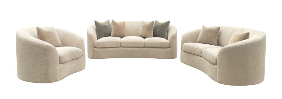 Rainn Camel 3-Piece Living Room Set