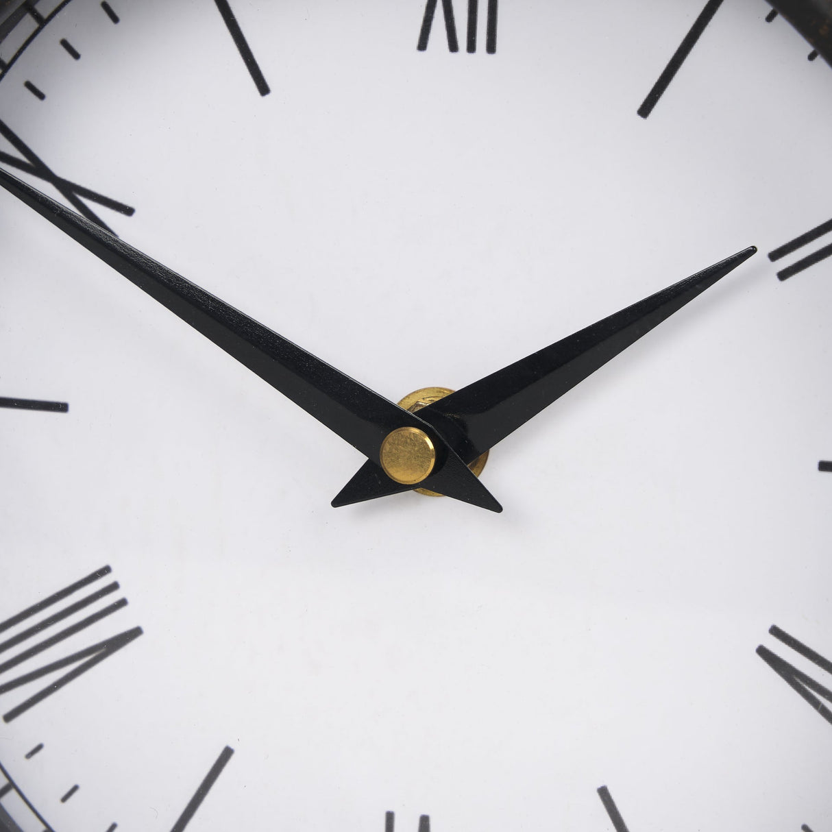Raisa Black w/ Gold Antiquing Metal Table Clock by Mercana at Eve Furniture