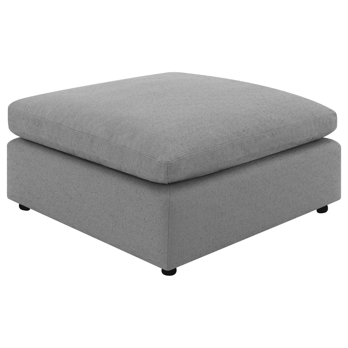Raleigh Grey Boucle Upholstered Ottoman by Coaster at Eve Furniture