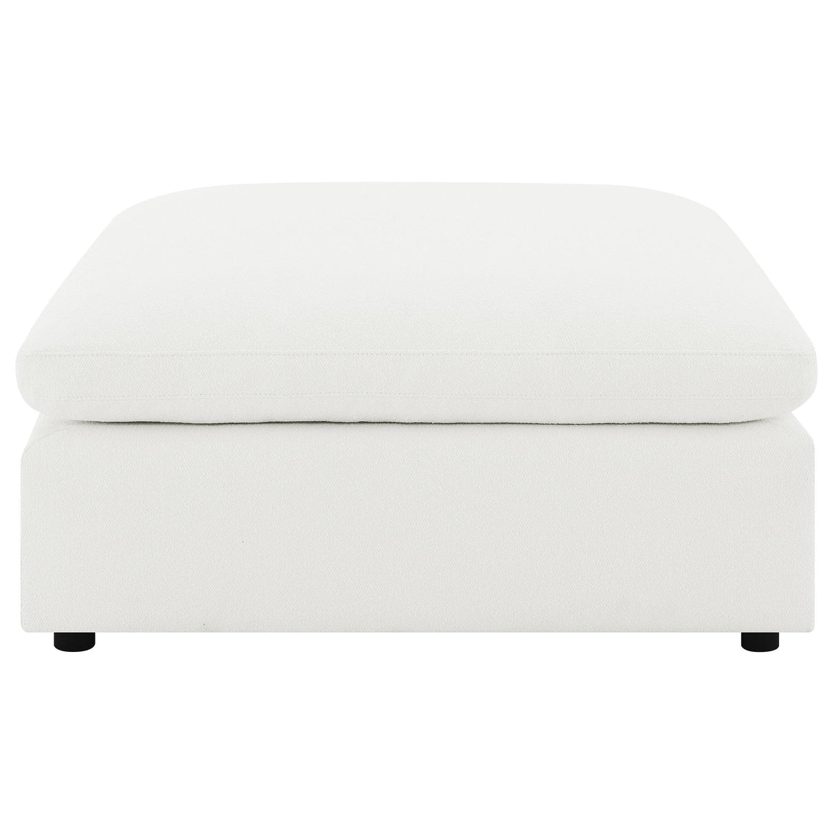 Raleigh Ivory Boucle Upholstered Ottoman by Coaster at Eve Furniture