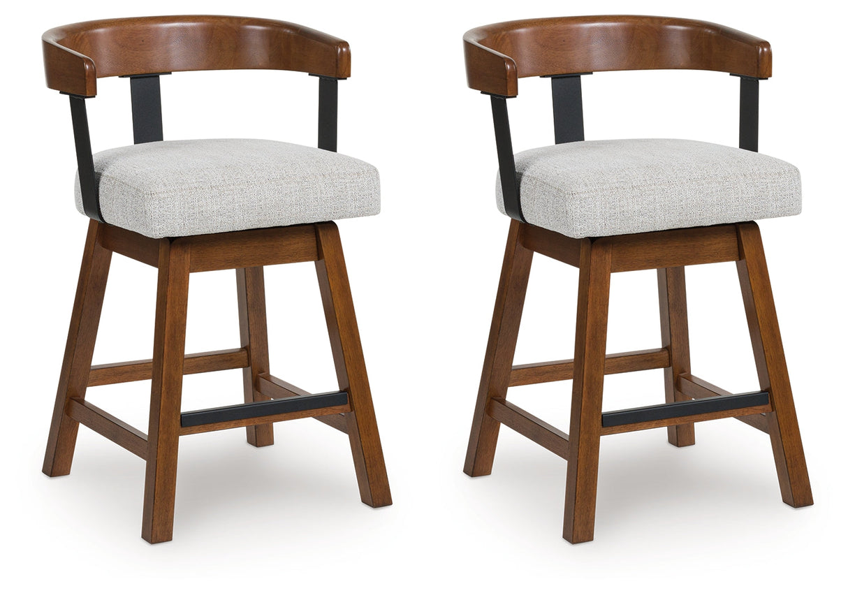 Ralene Medium Brown Counter Height Barstool (Set of 2), Set of 2 by Ashley at Eve Furniture