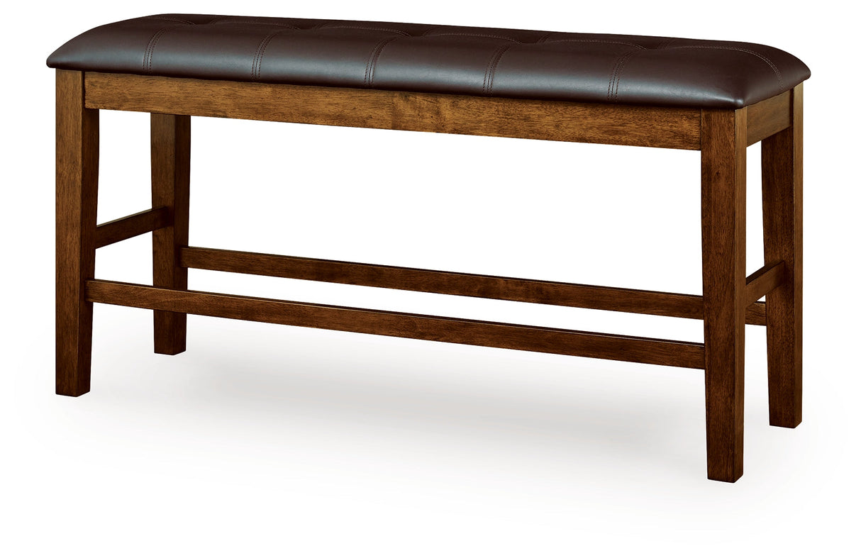 Ralene Medium Brown Counter Height Dining Bench by ASHLEY FURNITURE at Eve Furniture