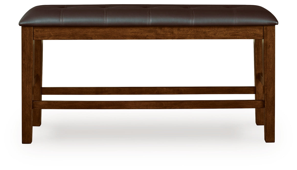 Ralene Medium Brown Counter Height Dining Bench by ASHLEY FURNITURE at Eve Furniture