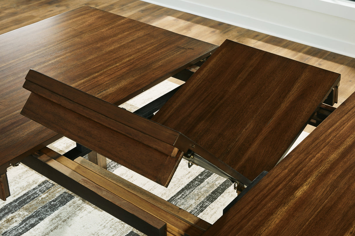 Ralene Medium Brown Counter Height Dining Extension Table by Ashley at Eve Furniture