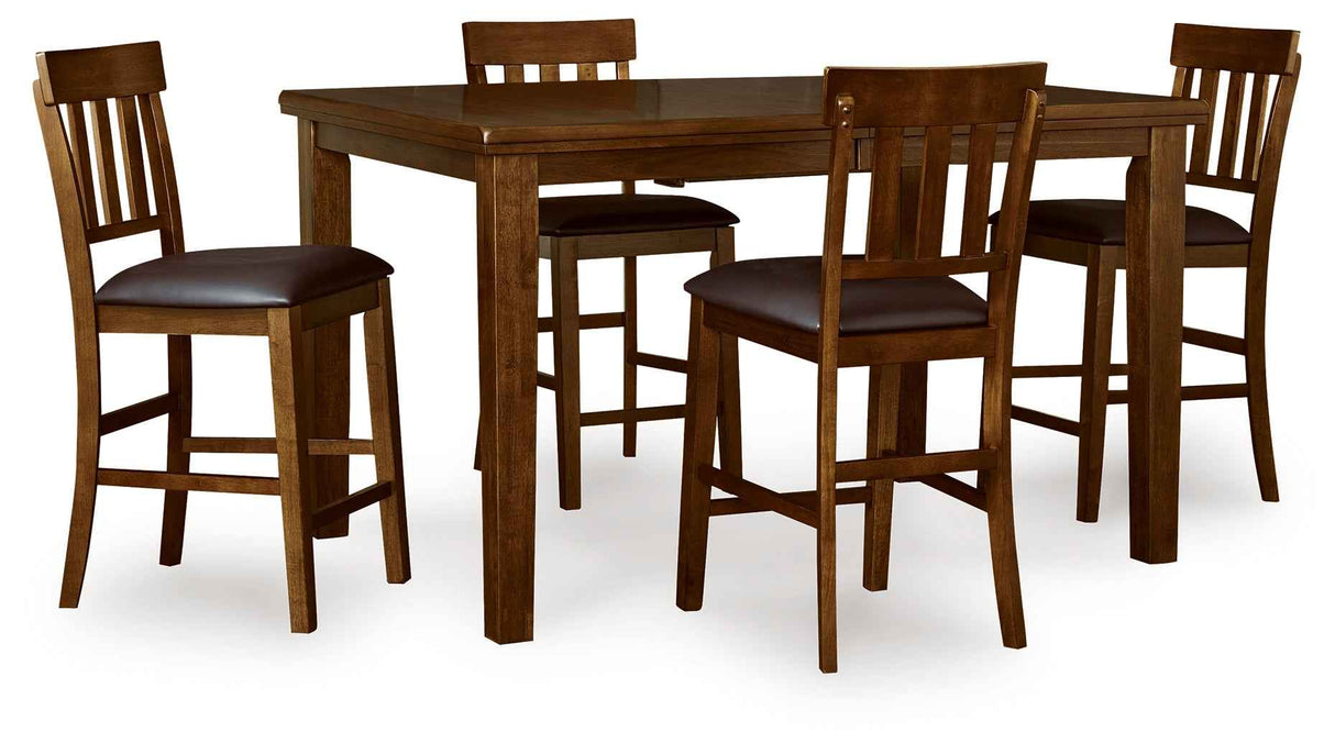Ralene Medium Brown Counter Height Set by Ashley at Eve Furniture