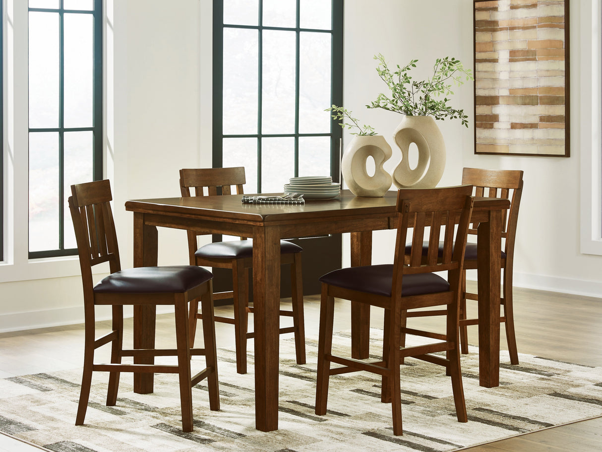 Ralene Medium Brown Counter Height Set by Ashley at Eve Furniture