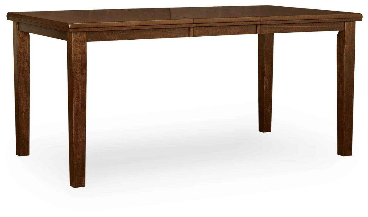 Ralene Medium Brown Counter Hight Dining Table and 6 Barstools by Ashley at Eve Furniture