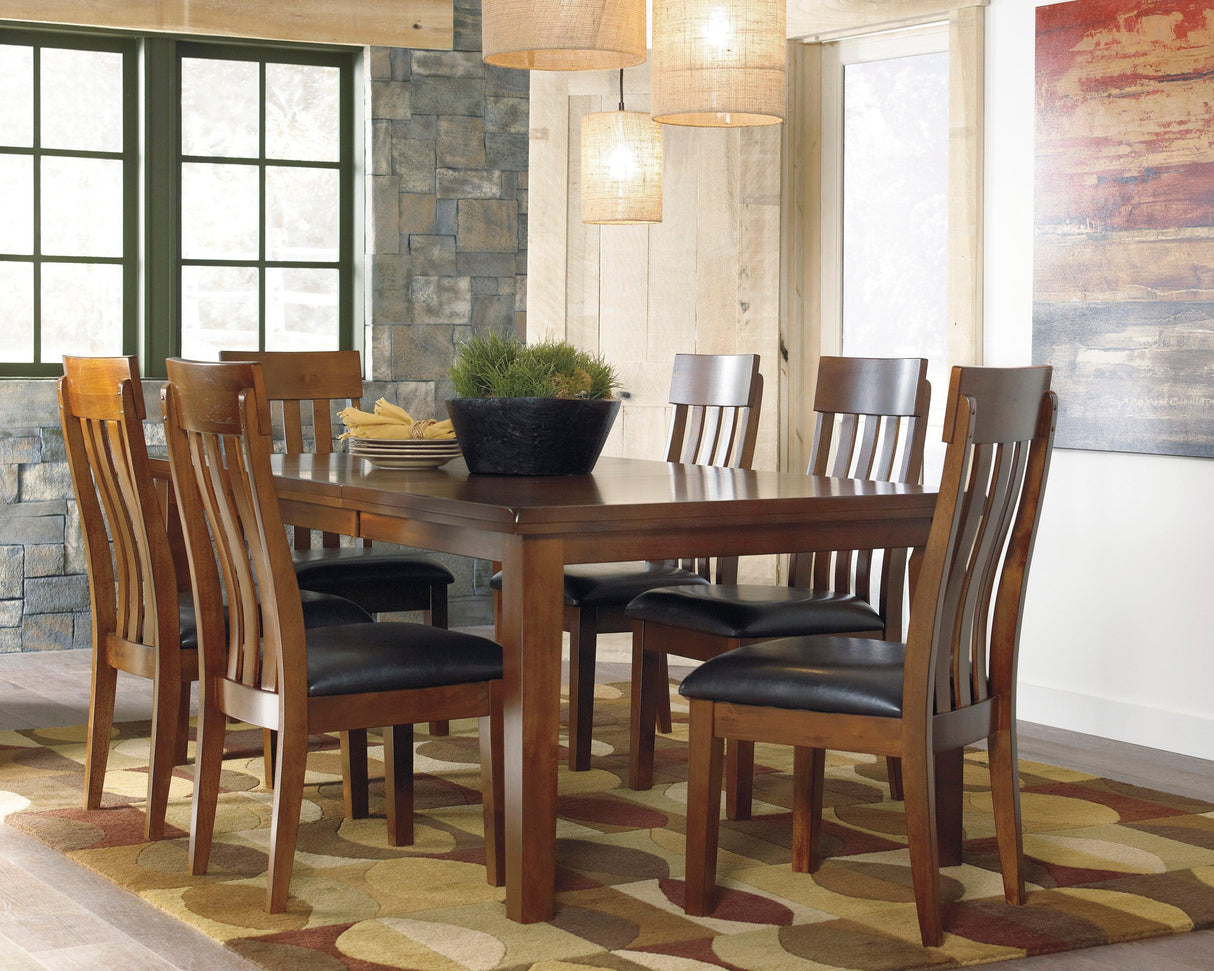 Ralene Medium Brown Extendable Dining Set by Ashley at Eve Furniture