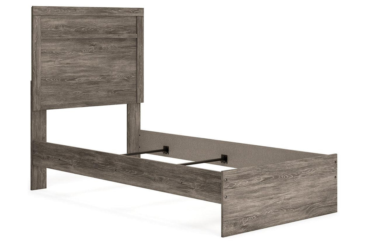 Ralinksi Gray Twin Panel Bed by Ashley at Eve Furniture