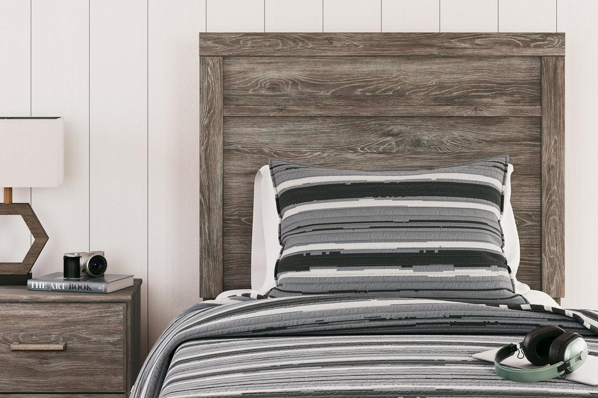 Ralinksi Gray Twin Panel Bed by Ashley at Eve Furniture