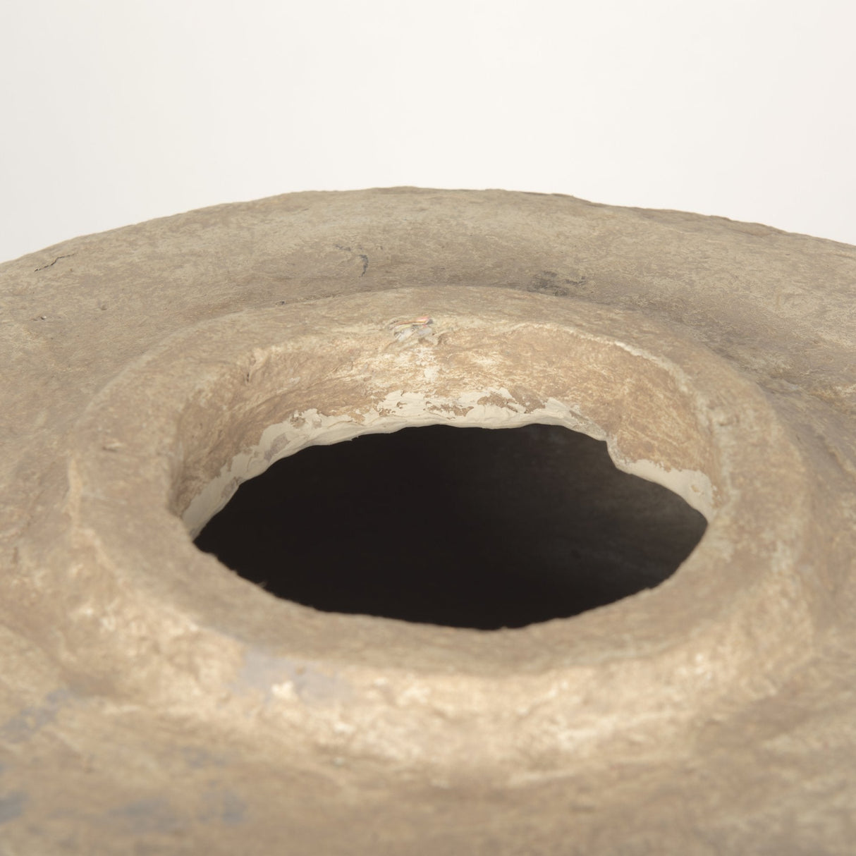 Rama Large Beige Paper Mache Floor Vase by Mercana at Eve Furniture