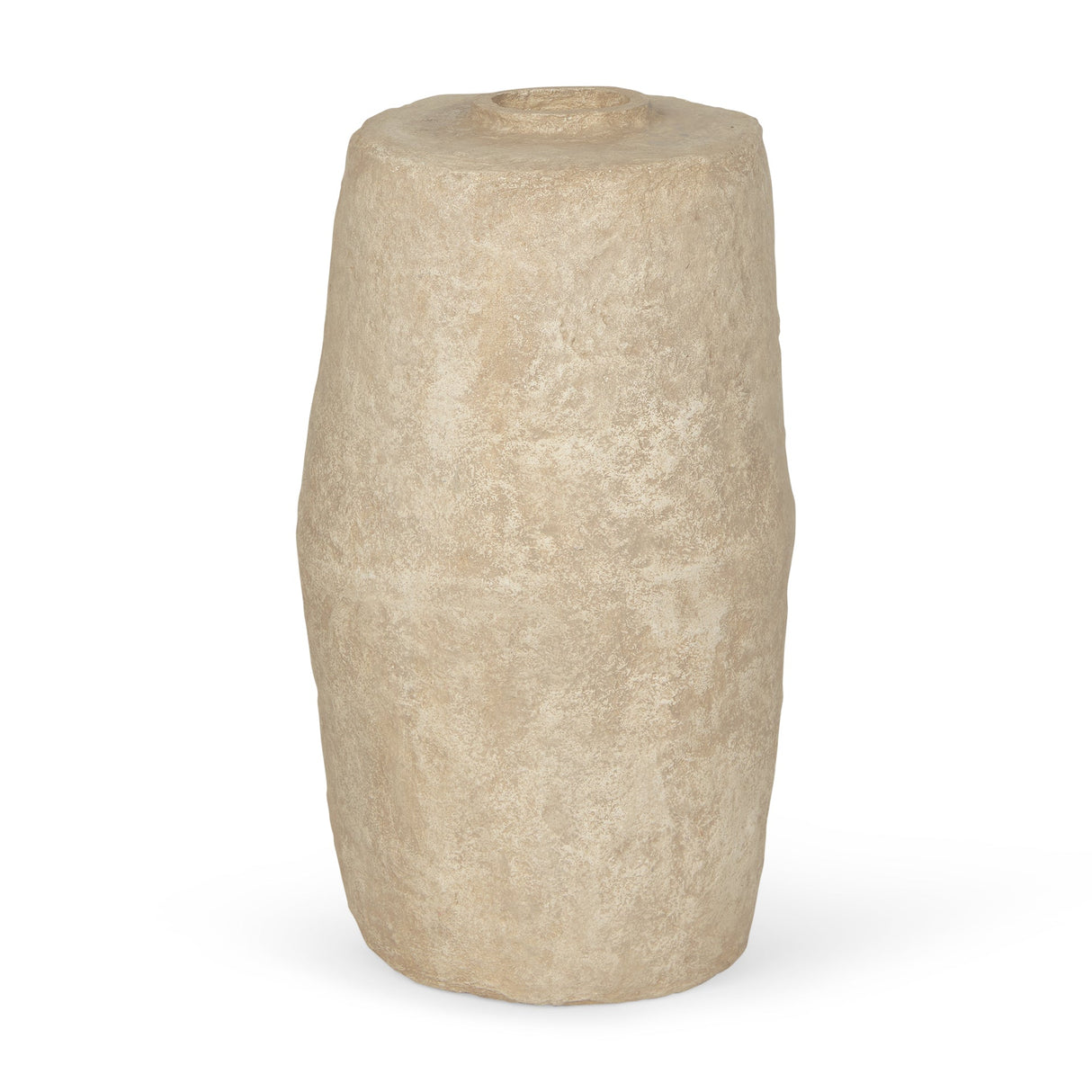 Rama Large Beige Paper Mache Floor Vase by Mercana at Eve Furniture