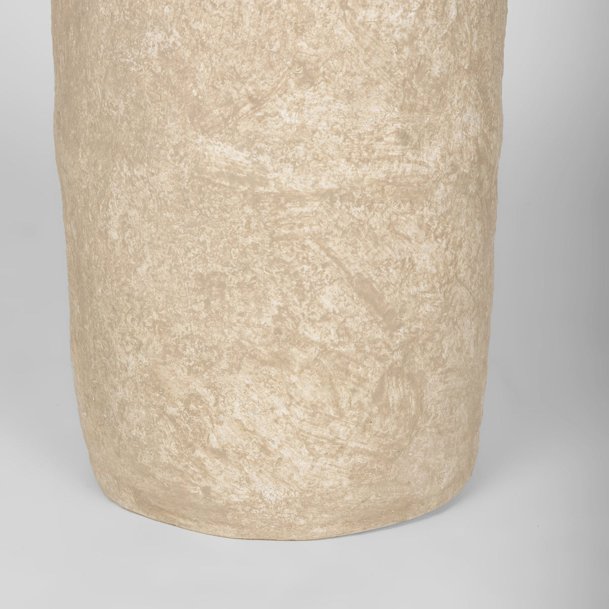 Rama Small Beige Paper Mache Floor Vase by Mercana at Eve Furniture