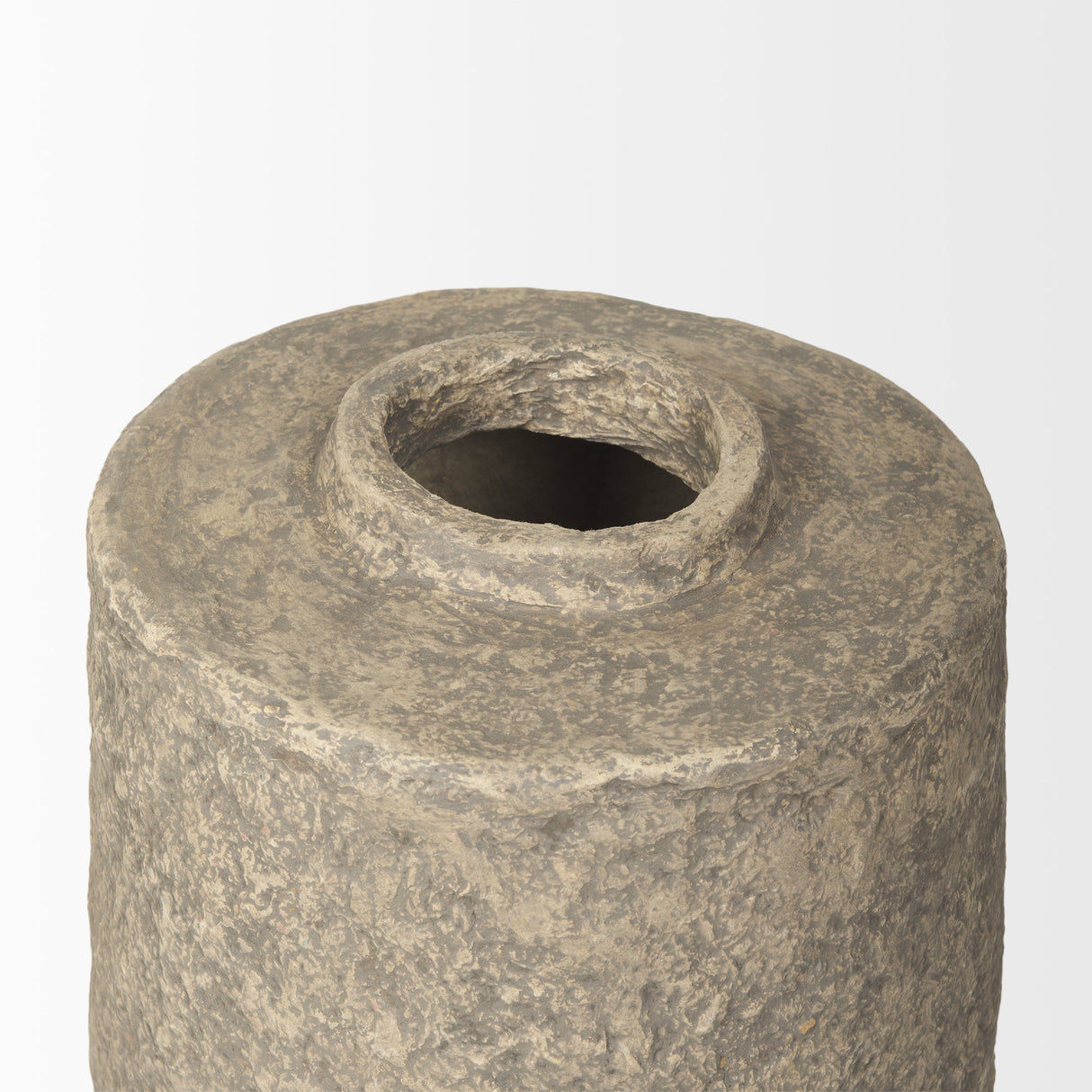 Rama Small Gray Paper Mache Floor Vase by Mercana at Eve Furniture