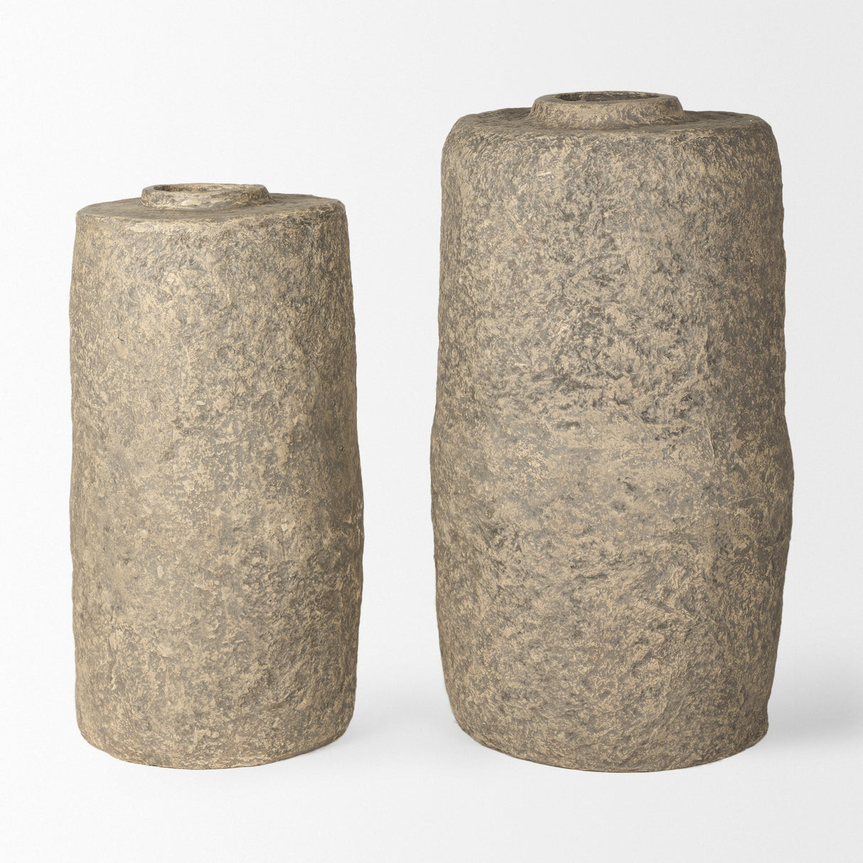 Rama Small Gray Paper Mache Floor Vase by Mercana at Eve Furniture