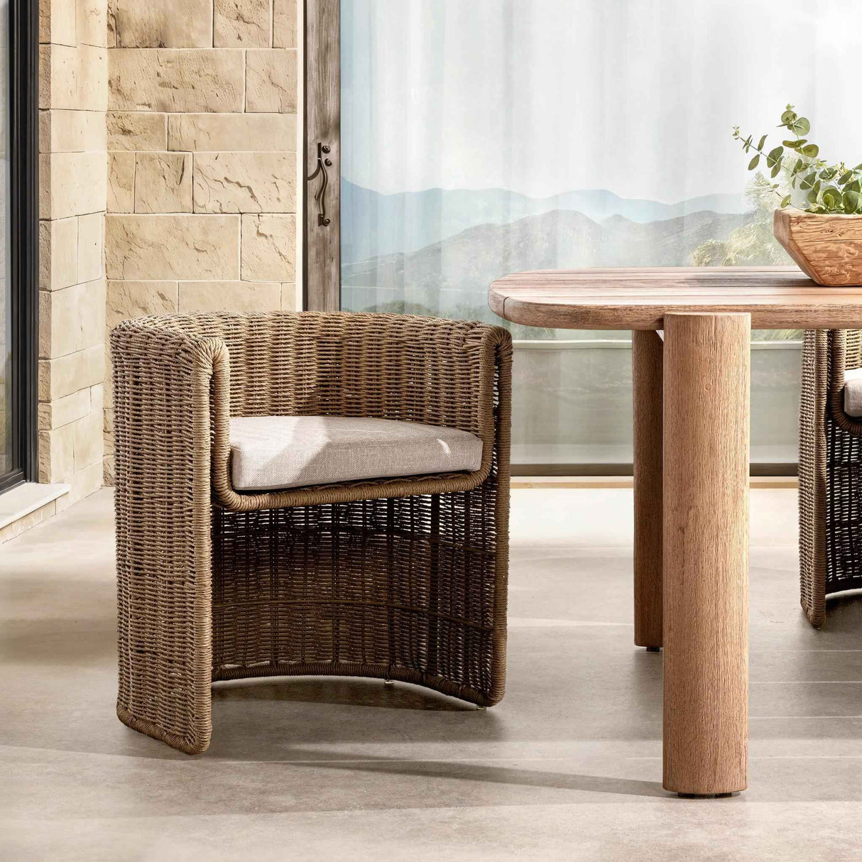 Rami Natural Outdoor Dining Chair by Classic Home at Eve Furniture