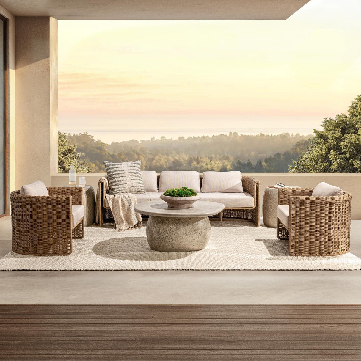 Rami Natural Outdoor Sofa by Classic Home at Eve Furniture