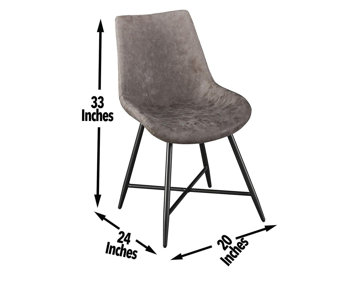 Ramona Brown PU Side Chair, Set of 2 by Steve Silver at Eve Furniture