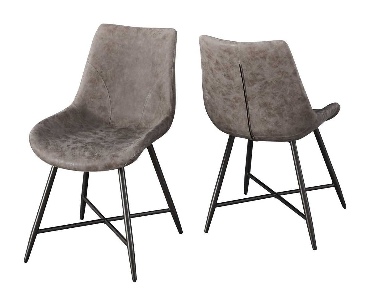 Ramona Brown PU Side Chair, Set of 2 by Steve Silver at Eve Furniture
