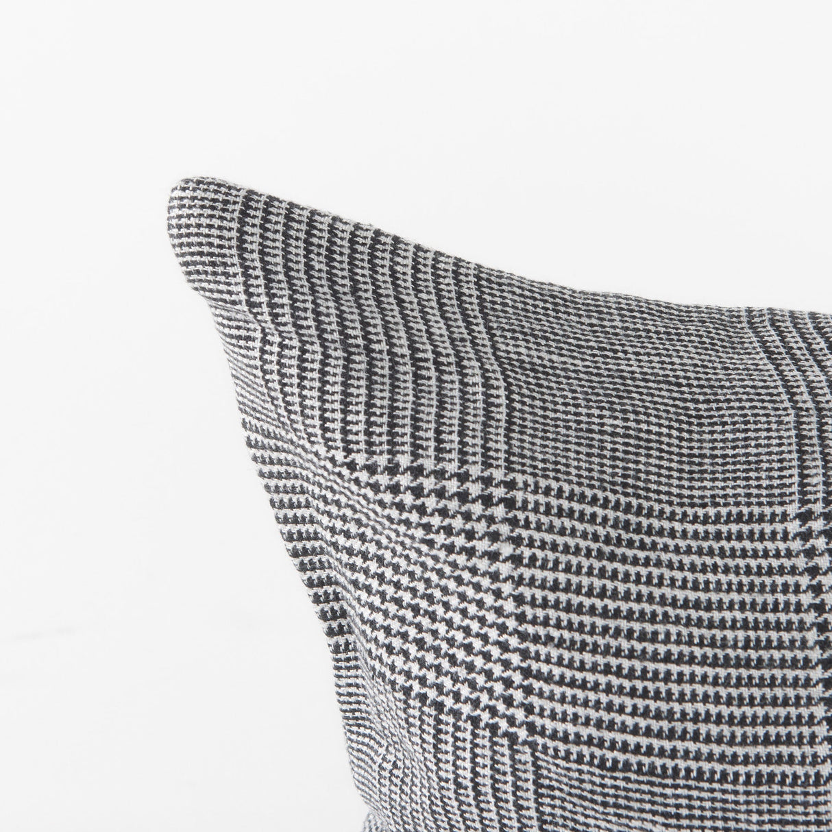 Ramone White and Black Fabric Decorative Pillow Cover by Mercana at Eve Furniture