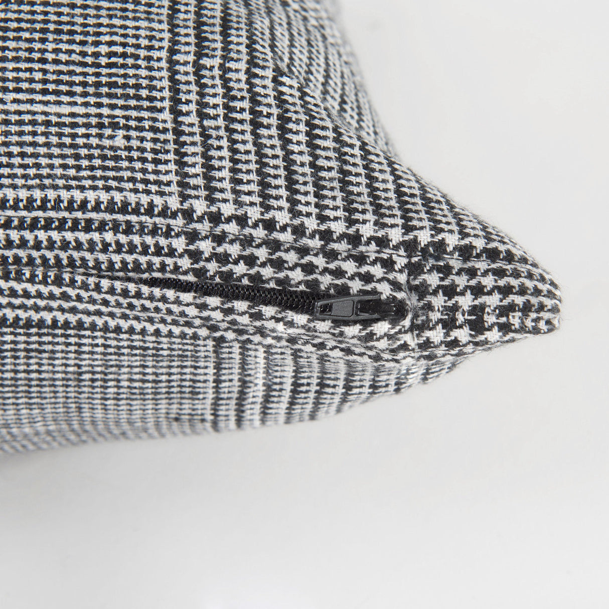Ramone White and Black Fabric Decorative Pillow Cover by Mercana at Eve Furniture