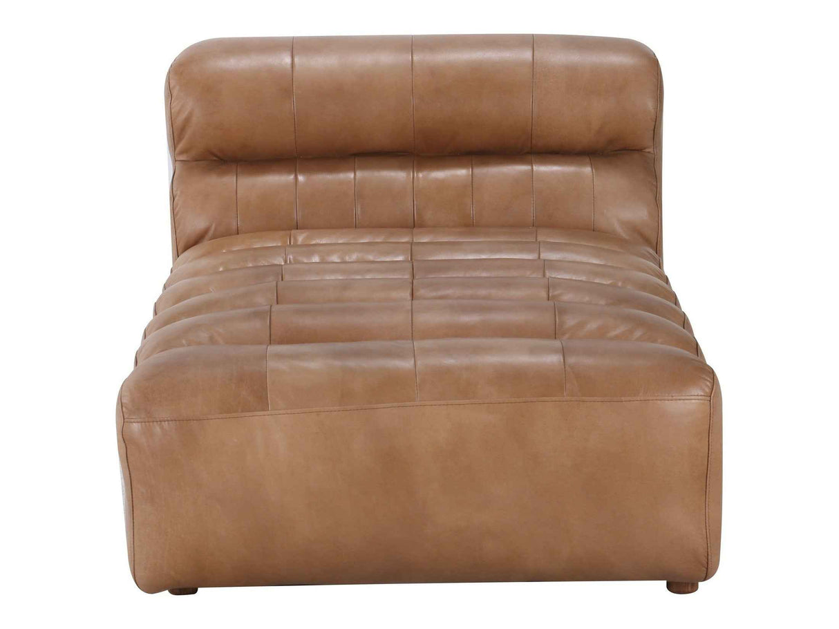 Ramsay Brown Leather Chaise