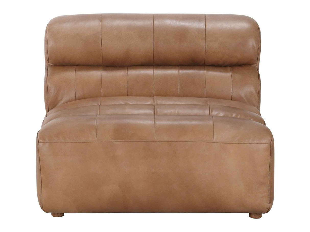 Ramsay Brown Leather Slipper Chair