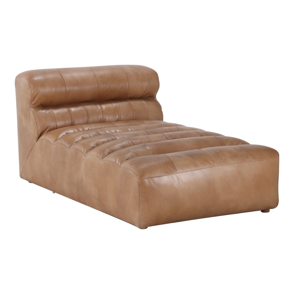 Ramsay Leather Chaise Tan by Moe's Home at Eve Furniture