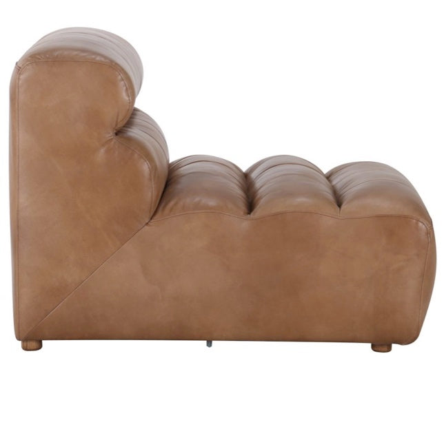 Ramsay Leather Slipper Chair Tan by Moe's Home at Eve Furniture