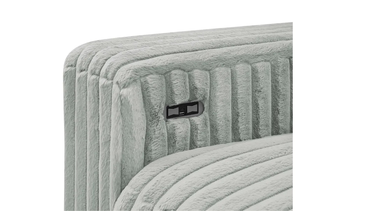 Rana Grey Power Reclining RAF Sectional by New Era Innovations at Eve Furniture