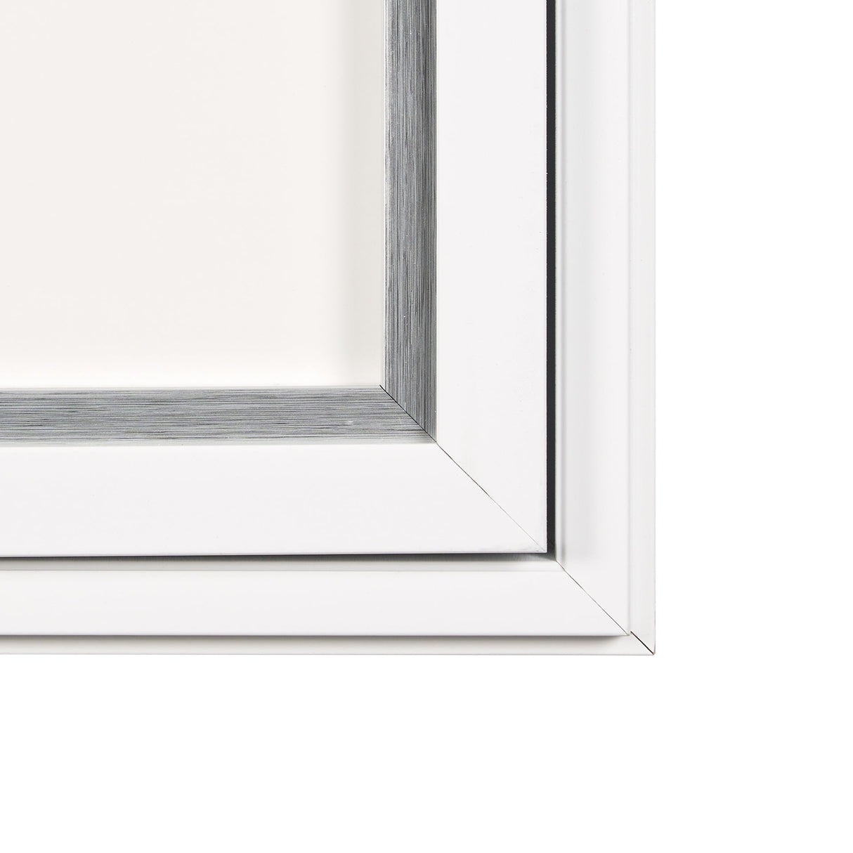 Random Lines Silver Flood by Studio M a Handmade Original Framed Artwork under Glass by Mercana at Eve Furniture