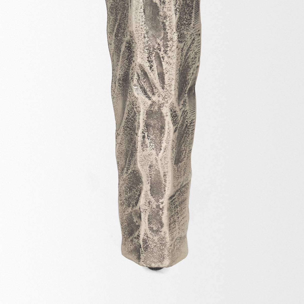 Randy Textured Silver Nickel Cast Aluminum Metal Accent Table by Mercana at Eve Furniture