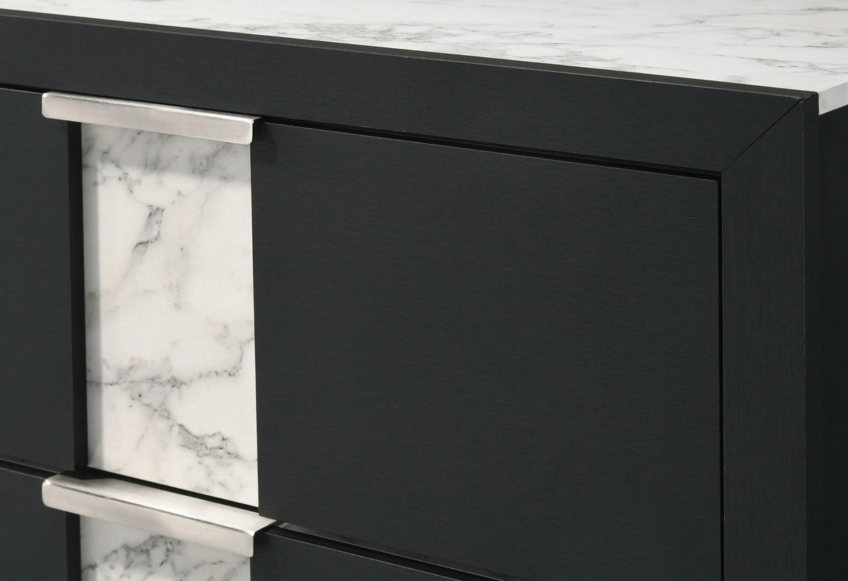 Rangley Black LED Panel Bedroom Set by Crown Mark at Eve Furniture