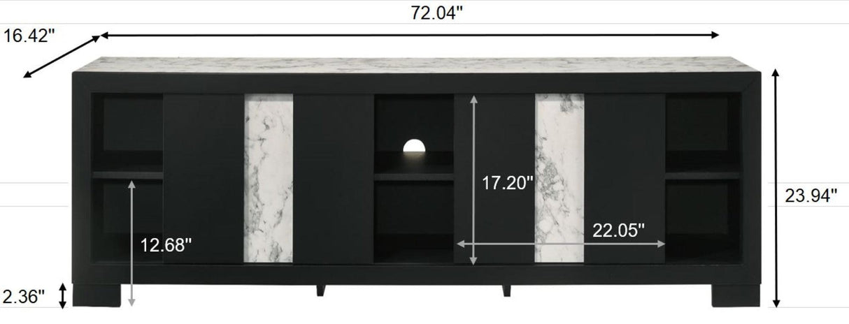 Rangley Black TV Stand by Crown Mark at Eve Furniture