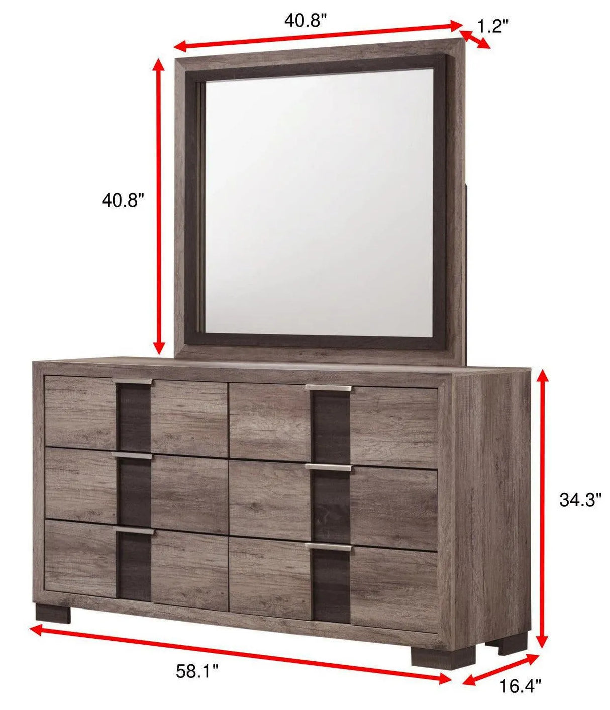 Rangley Brown Mirror by Crown Mark at Eve Furniture