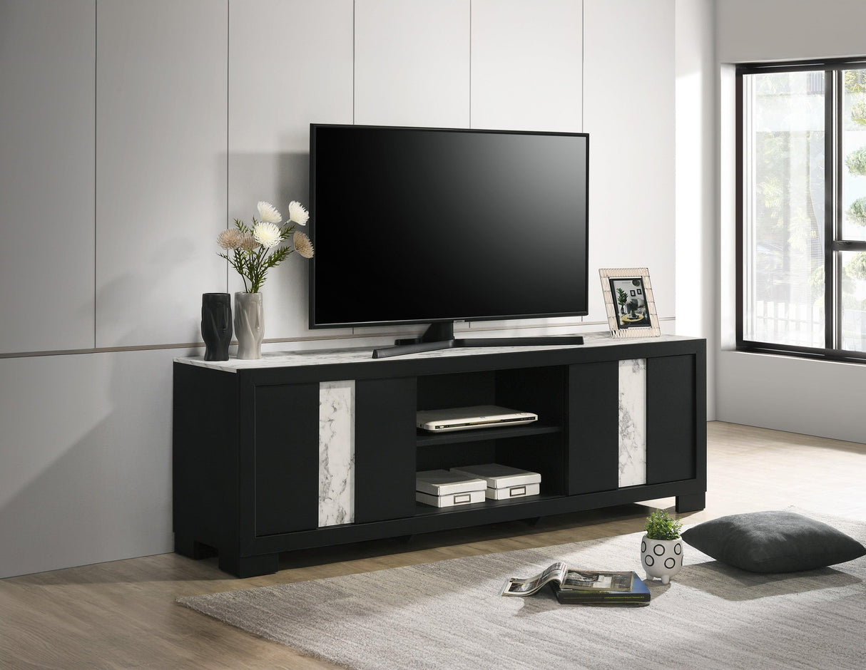 Rangley Black TV Stand by Crown Mark at Eve Furniture
