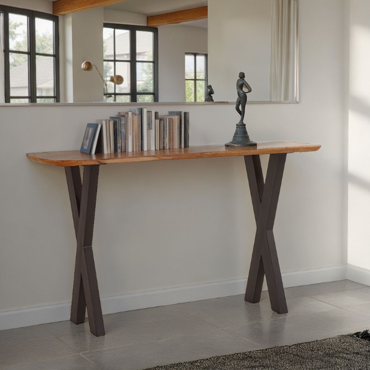Rapallo 52" Console Table in Natural Mango Wood by Home Trends & Design at Eve Furniture