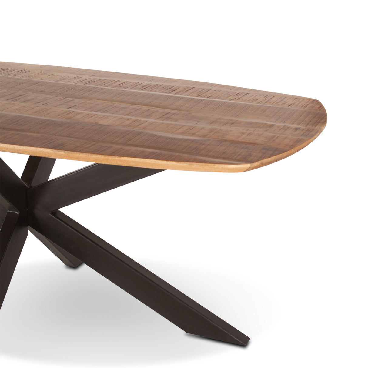 Rapallo 82" Dining Table in Natural Mango Wood and Iron by Home Trends & Design at Eve Furniture